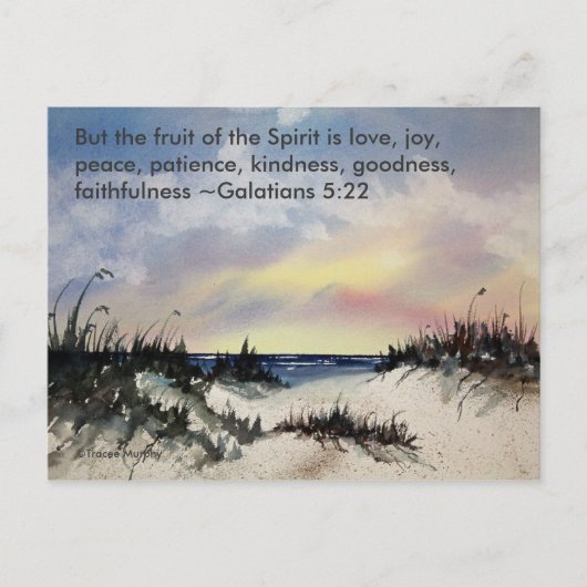 Galations 5:22 Bibelverse Postkarte (Vorderseite)