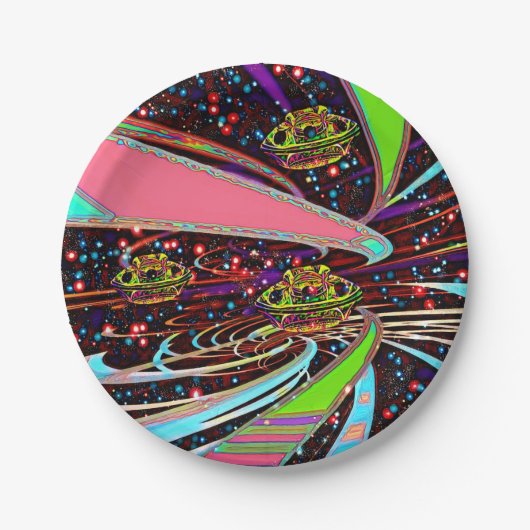Galaxia Veeslia Skyway Pappteller (Vorderseite)