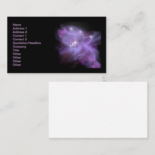 Galaxie Adoration Visitenkarte (Vorne/Hinten)