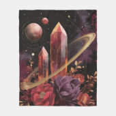 Galaxie Amethyst Sternenfeld Kosmisches Muster Fleecedecke (Vorderseite)