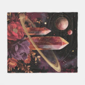 Galaxie Amethyst Sternenfeld Kosmisches Muster Fleecedecke (Vorderseite (Horizontal))