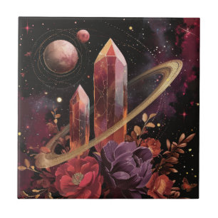 Galaxie Amethyst Sternenfeld Kosmisches Muster Fliese
