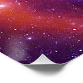 Galaxie-Array aus Sternen und Gasen Poster (Ecke)