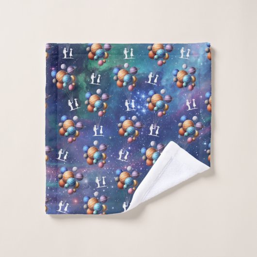 Galaxie Badhandtuch Set (Waschlappen)