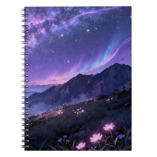 Galaxie-Berg-Notizbuch Notizblock (Vorderseite)
