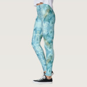 Galaxie-Blau-Aquarell Leggings (Links)