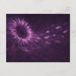 Galaxie-Blumen-Ästhetik-Postkarte Postkarte