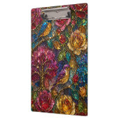 Galaxie-Blumen-Vogel-Muster Klemmbrett (Links)