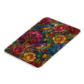 Galaxie-Blumen-Vogel-Muster Magnet (Linke Seite)