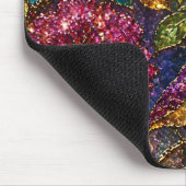 Galaxie-Blumen-Vogel-Muster Mousepad (Ecke)