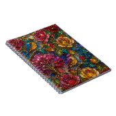 Galaxie-Blumen-Vogel-Muster Notizblock (Rechte Seite)