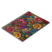 Galaxie-Blumen-Vogel-Muster Notizblock (Linke Seite)