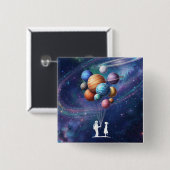 Galaxie Button (Vorne & Hinten)
