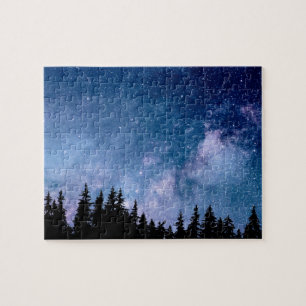 Galaxie der Twinkling Stars im farbenfrohen nächtl Puzzle