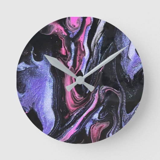 Galaxie Drift Runde Wanduhr (Vorderseite)