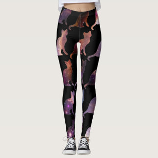 Galaxie-Druck-Katzen-gemusterte Leggings