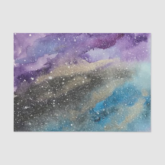 Galaxie-Druck-Weltraum-Aquarell-Seidenpapier Seidenpapier (Vorderseite)