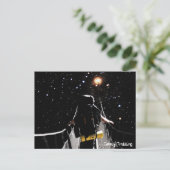 Galaxie, durch den Weltraum wandern, Sterne träume Postkarte (Stehend Vorderseite)