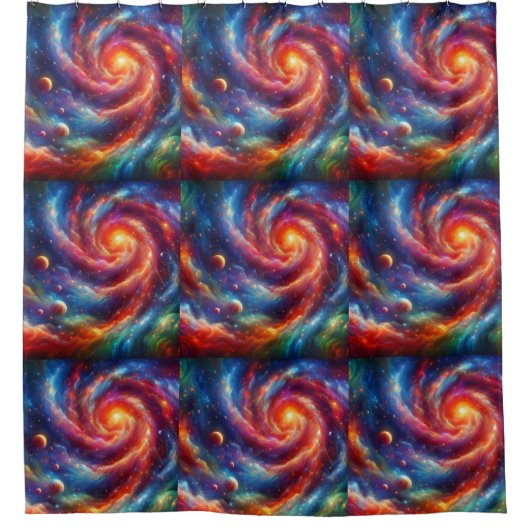 Galaxie Duschvorhang (Vorderseite)