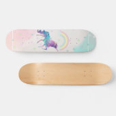Galaxie Einhorn, Regenbogen, Sterne Skateboard (Horizontal)
