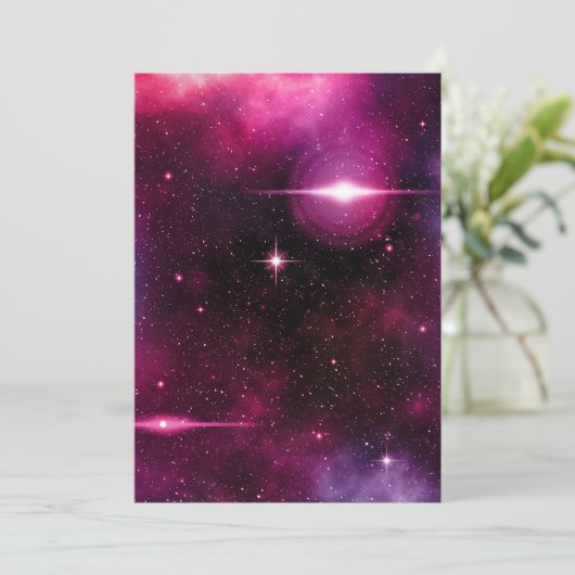 Galaxie Einladung (Stehend Vorderseite)