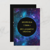 Galaxie-Einladung Einladung (Vorne/Hinten)