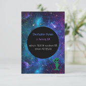 Galaxie-Einladung Einladung (Stehend Vorderseite)