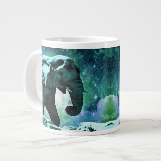 Galaxie Elefant des Planeten Pachyderm Jumbo-Tasse (Vorderseite Links)