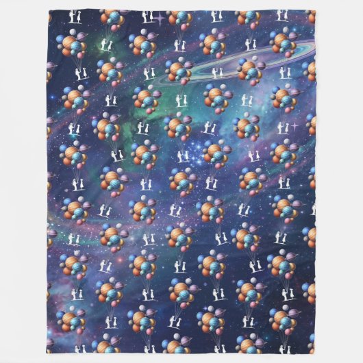 Galaxie Fleecedecke (Vorderseite)