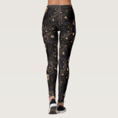 Galaxie-Fraktal-Mond-Muster Leggings (Rückseite)