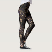 Galaxie-Fraktal-Mond-Muster Leggings (Rechts)