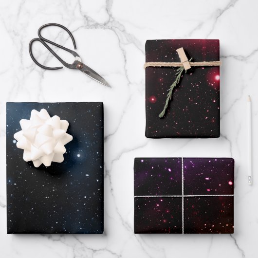 Galaxie Geschenkpapier Set (Vorderseite)