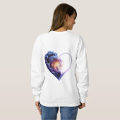 Galaxie im Herzen; 🌌 💜 kosmische Liebe für immer Sweatshirt (Schwarz voll)