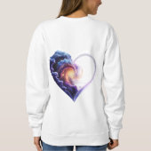 Galaxie im Herzen; 🌌 💜 kosmische Liebe für immer Sweatshirt (Rückseite)