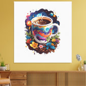 Galaxie im Kaffeecup Leinwanddruck (Insitu (Wohnzimmer))