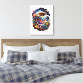 Galaxie im Kaffeecup Leinwanddruck (Insitu (Schlafzimmer))