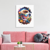 Galaxie im Kaffeecup Leinwanddruck (Insitu (Wohnzimmer))