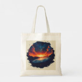 Galaxie im Retrostil Tragetasche (Rückseite)