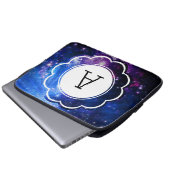 Galaxie-Initial Laptopschutzhülle (Vorne Knopf)