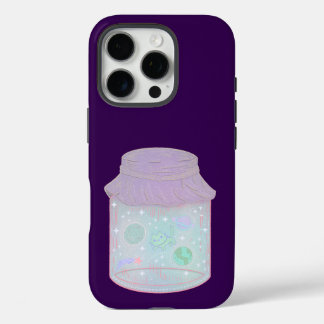 Galaxie-Katze in einem Glas | Kawaii Weltraum-Katz iPhone 16 Pro Hülle