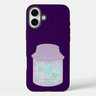 Galaxie-Katze in einem Glas | Kawaii Weltraum-Katz iPhone 16 Plus Hülle