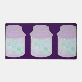 Galaxie-Katze in einem Glas | Kawaii Weltraum-Katz Schreibtischunterlage