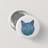 Galaxie-Katze Pinback Knopf Button (Vorne & Hinten)