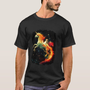 Galaxie-Katze reitet Einhorn 1 T-Shirt