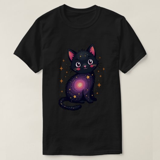 Galaxie-Katze T-Shirt (Design vorne)