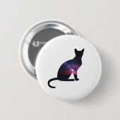 Galaxie-Katzen-Knopf Button (Vorne & Hinten)