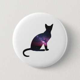 Galaxie-Katzen-Knopf Button