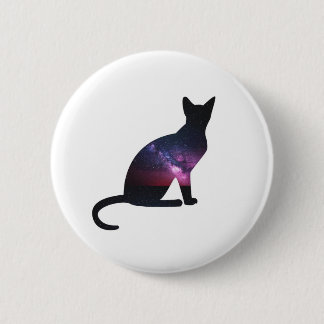 Galaxie-Katzen-Knopf Button