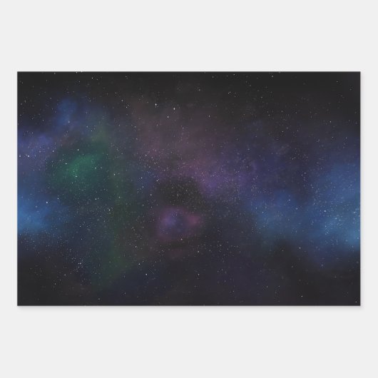 Galaxie Kosmischer Nebel Geschenkpapier Set (Vorderseite 3)