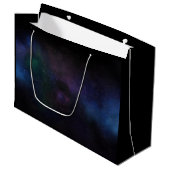 Galaxie Kosmischer Nebel Große Geschenktüte (Vorderseite Schrägansicht)